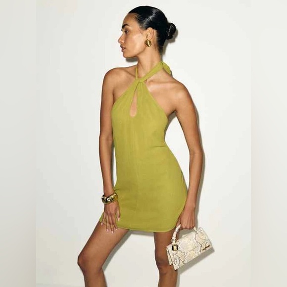 🆕 Reformation Bibi Halter Mini Dress - Picture 4 of 6